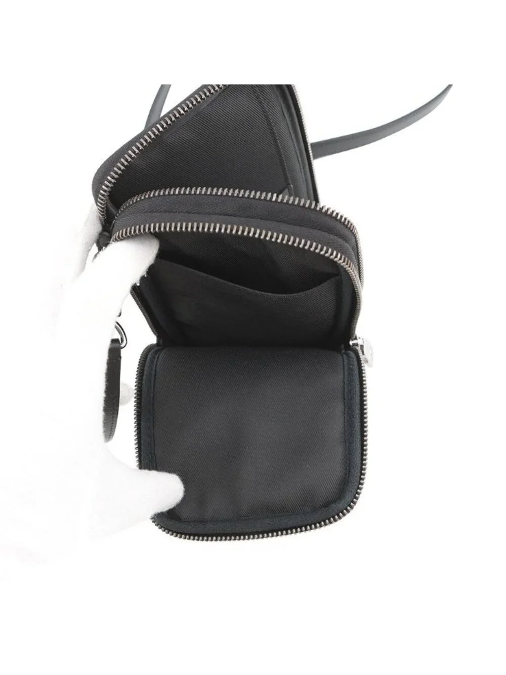 Louis Vuitton Shoulder Bag Monogram Eclipse Reverse Double Phone Pouch Black